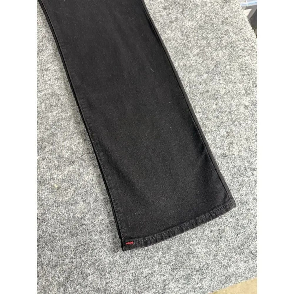 True Religion Jeans Mens 36x34 Ricky Flap Relaxed Straight Black Denim Pant N113